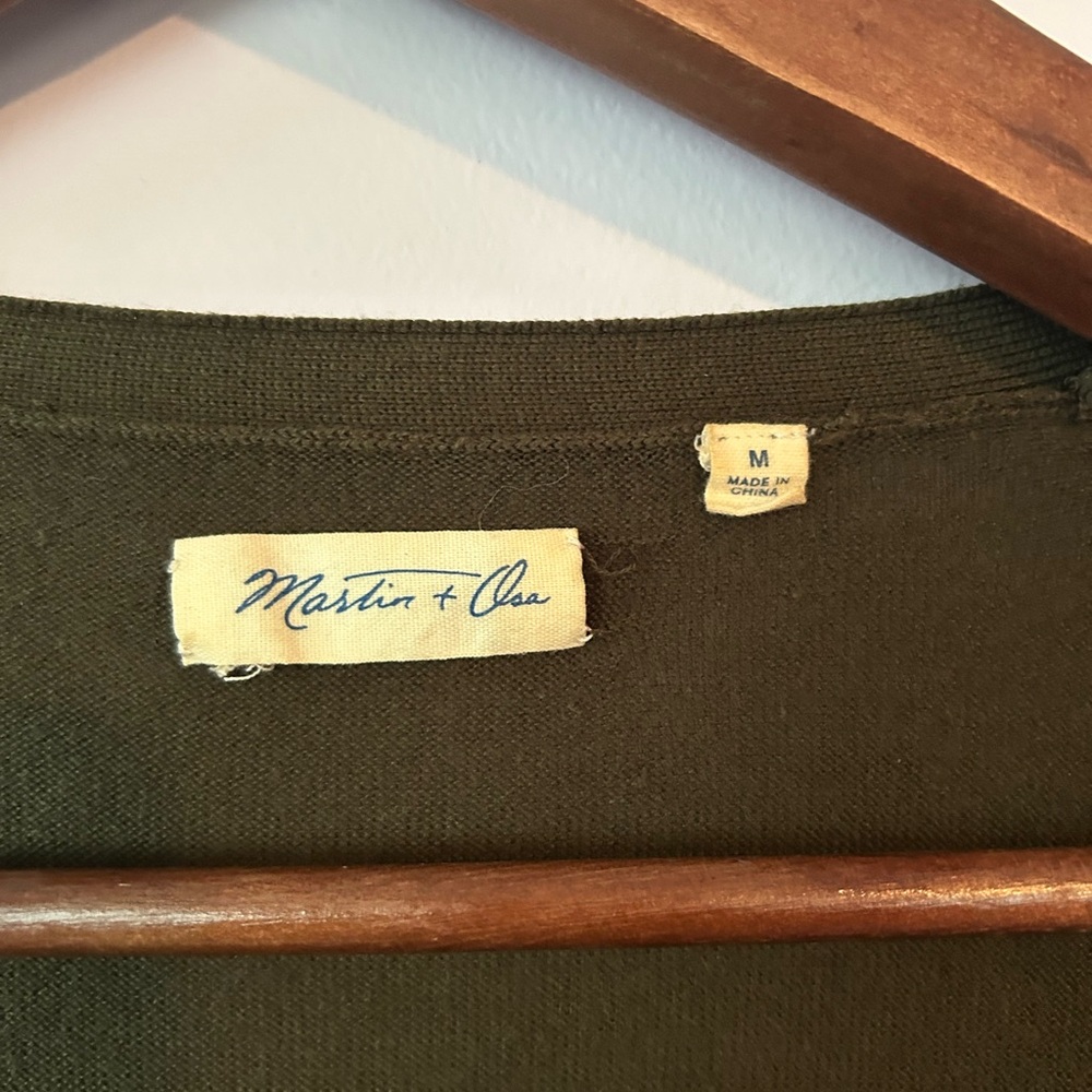 Women’s Martin + Osa Green Cardigan Sweater, Size M, Preloved - Picture 3 of 5